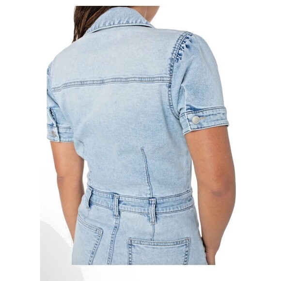 Celebrity Pink Denim Overalls Skirtall Dress Light Wash Juniors Plus women XL - Picture 2 of 14